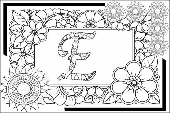 Download Alphabet Mandala, Mandala Letters E - Premium Resources