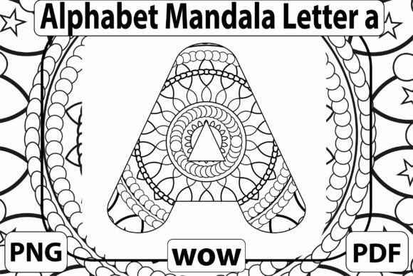 Download Alphabet Mandala Letter a - Premium Bundle
