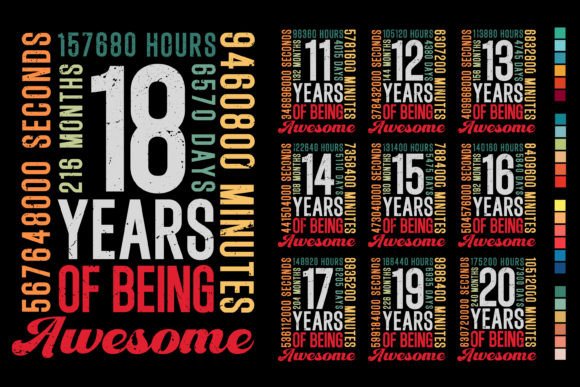 Download Kids Teens Birthday Awesome Vintage - Birthday Collection